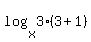 log%28x%2C3%29%283+%2B+1%29