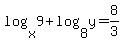 log%28x%2C9%29%2B+log%288%2Cy%29=8%2F3