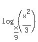 log%28x%2F9%2C+%28x%5E2%2F3%29%29%2C+6+%2B+log%283%2C+%289%2Fx%29%29