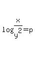 log%28x%2Fy%5E2%29=p