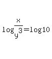 log%28x%2Fy%5E3%29+=+log%2810%29