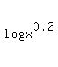 log%28x%5E0.2%29