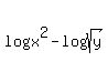 log%28x%5E2%29+-+log%28sqrt%28y%29%29+