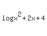 log%28x%5E2%2B2x%2B4%29