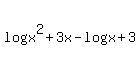 log%28x%5E2%2B3x%29-log%28x%2B3%29