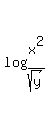 log%28x%5E2%2Fsqrt%28y%29%29+