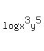 log%28x%5E3y%5E5%29