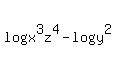 log%28x%5E3z%5E4%29-logy%5E2