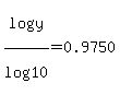 log%28y%29%2Flog%2810%29=0.9750