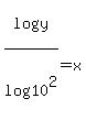 log%28y%29%2Flog%2810%5E2%29=x