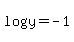log%28y%29=-1