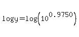 log%28y%29=log%28%2810%5E0.9750%29%29