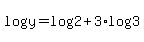log%28y%29=log%282%29%2B3%2Alog%283%29