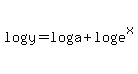 log%28y%29=log%28a%29%2Blog%28e%5Ex%29+