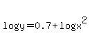 log%28y%29+=+0.7+%2B+log%28x%5E2%29