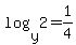log%28y%2C2%29+=+1%2F4