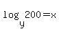 log%28y%2C200%29=x%29