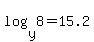 log%28y%2C8%29=15.2
