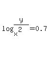 log%28y%2F%28x%5E2%29%29+=+0.7