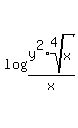 log%28y%5E2%2Aroot%284%2Cx%29%2Fx%29