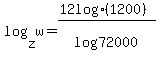 log%28z%2Cw%29=%2812+log%281200%29%29%2Flog%2872000%29
