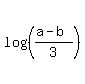 log+%28%28%28a-b%29%2F3%29%29
