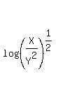 log+%28%28+X%2F+Y%5E2%29%29%5E%281%2F2%29