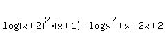 log+%28%28x%2B2%29%5E2%28x%2B1%29%29-log%28x%5E2+%2Bx%2B2x%2B2%29+