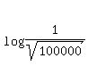 log+%281%2Fsqrt%28100000%29%29