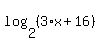 log+%282%2C%283%2Ax%2B16%29%29