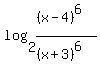 log+%282%2C+%28%28x+-+4%29%5E6%29%2F%28%28x+%2B+3%29%5E6%29%29