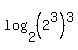 log+%282%2C+%282%5E3%29%5E3%29