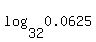log+%2832%2C+0.0625%29