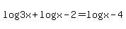 log+%283x%29+%2B+log+%28x-2%29+=+log+%28x-4%29+