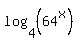 log+%284%2C+%2864%5Ex%29%29