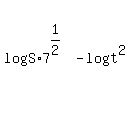 log+%28S%2A7%5E%281%2F2%29%29-log%28t%5E2%29
