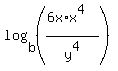 log+%28b%2C+%28%286x+%2A+x%5E4%29%2Fy%5E4%29%29