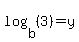 log+%28b%2C+%283%29%29+=+y