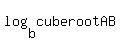 log+%28b%2C+cube+root+AB%29