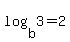 log+%28b%2C3%29=2