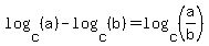 log+%28c%2C%28a%29%29-log%28c%2C%28b%29%29=log+%28c%2C%28a%2Fb%29%29