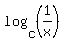 log+%28c%2C+%281%2Fx%29%29