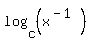 log+%28c%2C+%28x%5E%28-+1%29%29%29