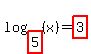 log+%28highlight%285%29%2C+%28x%29%29+=+highlight%283%29