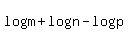 log+%28m%29%2B+log+%28n%29+-+log+%28p%29