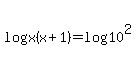log+%28x%28x%2B1%29%29=log%2810%5E2%29