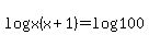 log+%28x%28x%2B1%29%29=log%28100%29