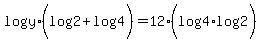 log+%28y+%29%28log+%282%29%2B+log+%284%29+%29=12%28log+%284%29log+%282+%29%29