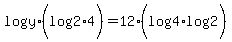 log+%28y+%29%28log+%282%2A4%29+%29=12%28log+%284%29log+%282+%29%29