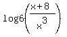 log+6+%28%28x%2B8%29%2Fx%5E3%29+